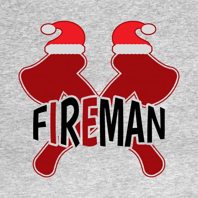 Fireman Christmas, Cross Axe, Christmas, Fire, Firefighter Axe by NooHringShop